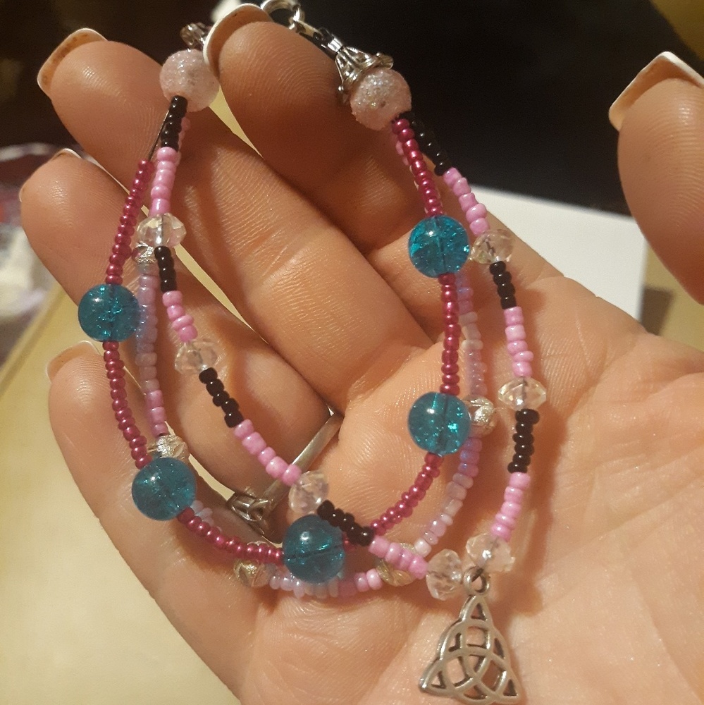 Pink and  Blue bracelet